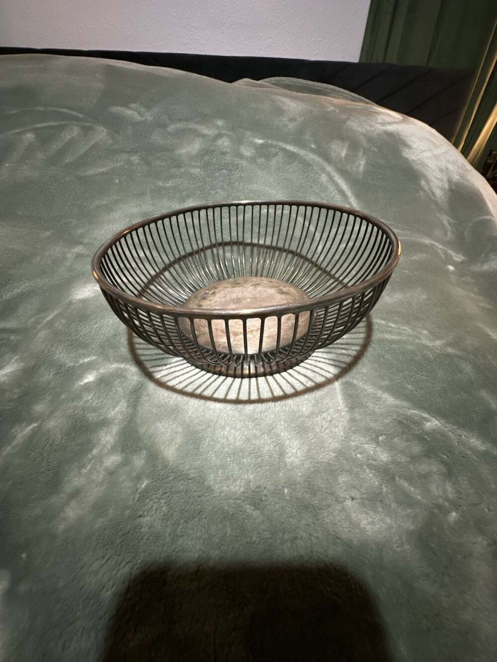 Gorham Silverplate Wire Basket Bowl Mid-Century Modern